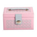 Скринька для прикрас з еко шкіри 3 яруси з дзеркалом органайзер для ювелірних виробів HP-5-17P - Зображення 6