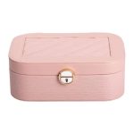 Скринька для прикрас з еко шкіри 2 яруси із замком органайзер для ювелірних виробів HP-5-1P - Зображення 5