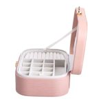 Скринька для прикрас з еко шкіри 2 яруси із замком органайзер для ювелірних виробів HP-5-1P - Зображення 4