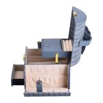 Скринька для прикрас з еко шкіри 3 яруси із замком органайзер для ювелірних виробів HP-5-21BL - Зображення 3