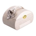 Скринька для прикрас з еко шкіри 3 яруси із замком органайзер для ювелірних виробів HP-5-21BE - Зображення 5