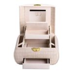 Скринька для прикрас з еко шкіри 3 яруси із замком органайзер для ювелірних виробів HP-5-21BE - Зображення 7