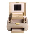 Скринька для прикрас з еко шкіри 3 яруси із замком органайзер для ювелірних виробів HP-5-21GOLD - Зображення 6