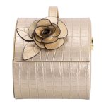 Скринька для прикрас з еко шкіри 3 яруси із замком органайзер для ювелірних виробів HP-5-21GOLD - Зображення 8