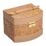 Скринька для прикрас з еко шкіри 3 яруси із замком органайзер для ювелірних виробів HP-5-23BR - Зображення 6