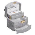 Скринька для прикрас з еко шкіри 3 яруси із замком органайзер для ювелірних виробів HP-5-23G - Зображення 2