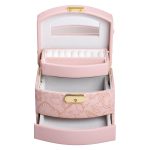 Скринька для прикрас з еко шкіри 3 яруси із замком органайзер для ювелірних виробів HP-5-23P