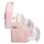 Скринька для прикрас з еко шкіри 3 яруси із замком органайзер для ювелірних виробів HP-5-23P - Зображення 3