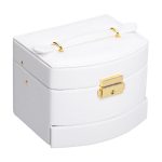 Скринька для прикрас з еко шкіри 3 яруси із замком органайзер для ювелірних виробів HP-5-23W - Зображення 7