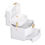 Скринька для прикрас з еко шкіри 3 яруси із замком органайзер для ювелірних виробів HP-5-23W - Зображення 3