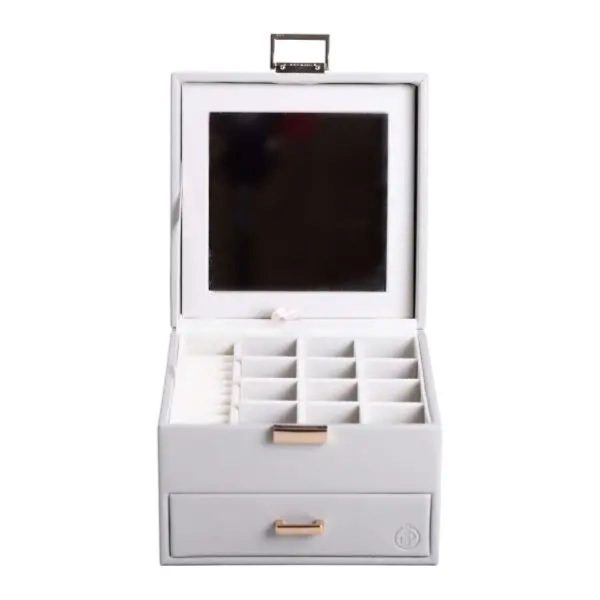 Скринька для прикрас з еко шкіри, 2 яруси, органайзер для ювелірних виробів HP-5-2G