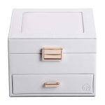 Скринька для прикрас з еко шкіри 2 яруси органайзер для ювелірних виробів HP-5-2G - Зображення 6