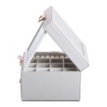 Скринька для прикрас з еко шкіри 2 яруси органайзер для ювелірних виробів HP-5-2G - Зображення 5