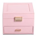 Скринька для прикрас з еко шкіри 2 яруси органайзер для ювелірних виробів HP-5-2P - Зображення 6