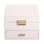 Скринька для прикрас з еко шкіри 2 яруси органайзер для ювелірних виробів HP-5-2W - Зображення 6