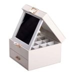 Скринька для прикрас з еко шкіри 2 яруси органайзер для ювелірних виробів HP-5-2W - Зображення 2