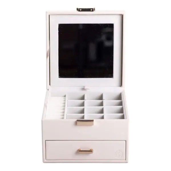 Скринька для прикрас з еко-шкіри, 2 яруси, органайзер для ювелірних виробів HP-5-2W