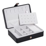 Скринька для прикрас з еко шкіри 16×11×4.7 см органайзер для ювелірних виробів HP-5-30B - Зображення 2