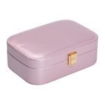 Скринька для прикрас з еко шкіри 20×14×7 см із дзеркалом органайзер для ювелірних виробів HP-5-32P - Зображення 5