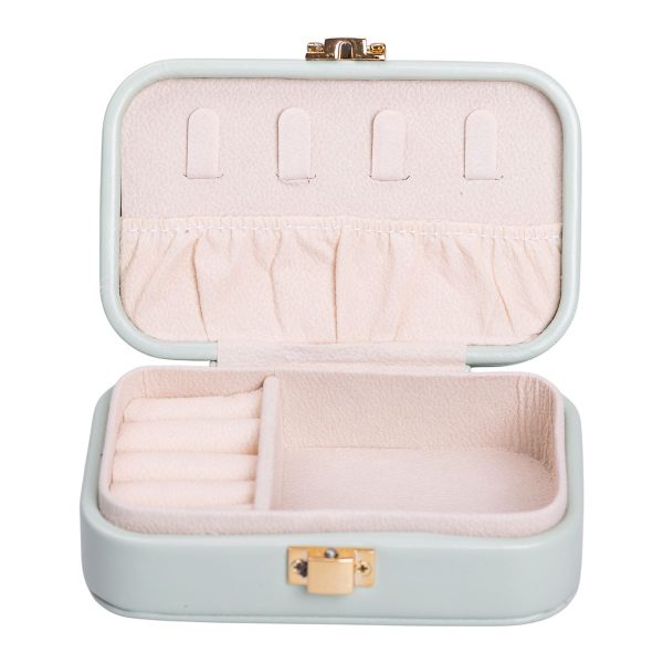 Скринька для прикрас з екошкіри 12×7.5×4 см із застібкою – органайзер для ювелірних виробів HP-5-34GR