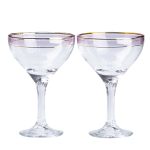 Набір келихів для коктейлів 2 штуки по 290 мл, рожеві HP546