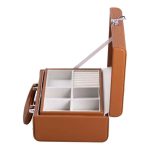 Скринька для прикрас з еко шкіри 2 яруси з кодовим замком органайзер для ювелірних виробів HP-5-24R - Зображення 4