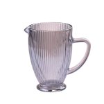 Глечик для напоїв ребристий 1,2 л з товстого скла блакитний HP7118BL