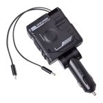 Автомобільний зарядний пристрій MECHA з висувними кабелями та портами USB/Type-C Чорний HP-A1B - Зображення 4