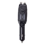 Автомобільний зарядний пристрій MECHA з висувними кабелями та портами USB/Type-C Чорний HP-A1B - Зображення 5