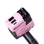 Автомобільний зарядний пристрій MECHA з висувними кабелями та портами USB/Type-C Рожевий HP-A1P