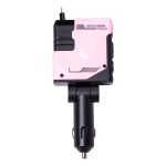Автомобільний зарядний пристрій MECHA з висувними кабелями та портами USB/Type-C Рожевий HP-A1P - Зображення 6