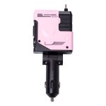 Автомобільний зарядний пристрій MECHA з висувними кабелями та портами USB/Type-C Рожевий HP-A1P - Зображення 7