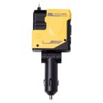 Автомобільний зарядний пристрій MECHA з висувними кабелями та портами USB/Type-C Жовтий HP-A1Y - Зображення 2