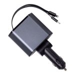 Автомобільний зарядний пристрій з висувними кабелями та портами USB-A/USB-C HP-C1 - Зображення 4