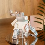 Пляшка для води з трубочкою 820 мл дитяча з ручкою та ремінцем Сірий HPGM2217G - Зображення 3