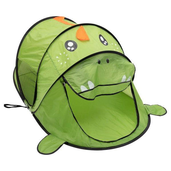 Дитячий ігровий намет 180×95×80 см у формі динозавра на блискавці, зелений HP-S-3NDGR