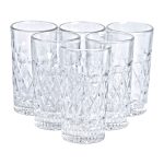 Набір фігурних склянок 6 шт. 300 мл скляні склянки для коктейлів, холодних напоїв HP-YH-14