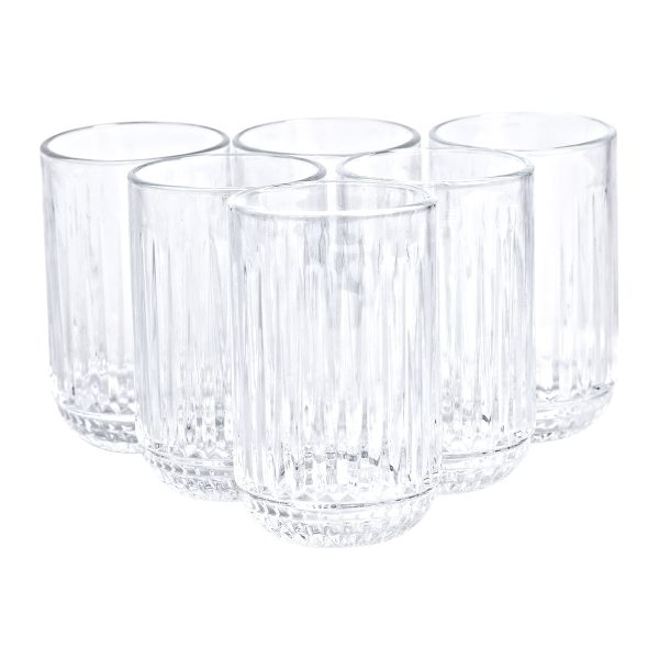 Набір склянок з товстого скла 6 шт скляні стакани 500 мл для холодних напоїв скляні стакани 500 мл HP-YH-37