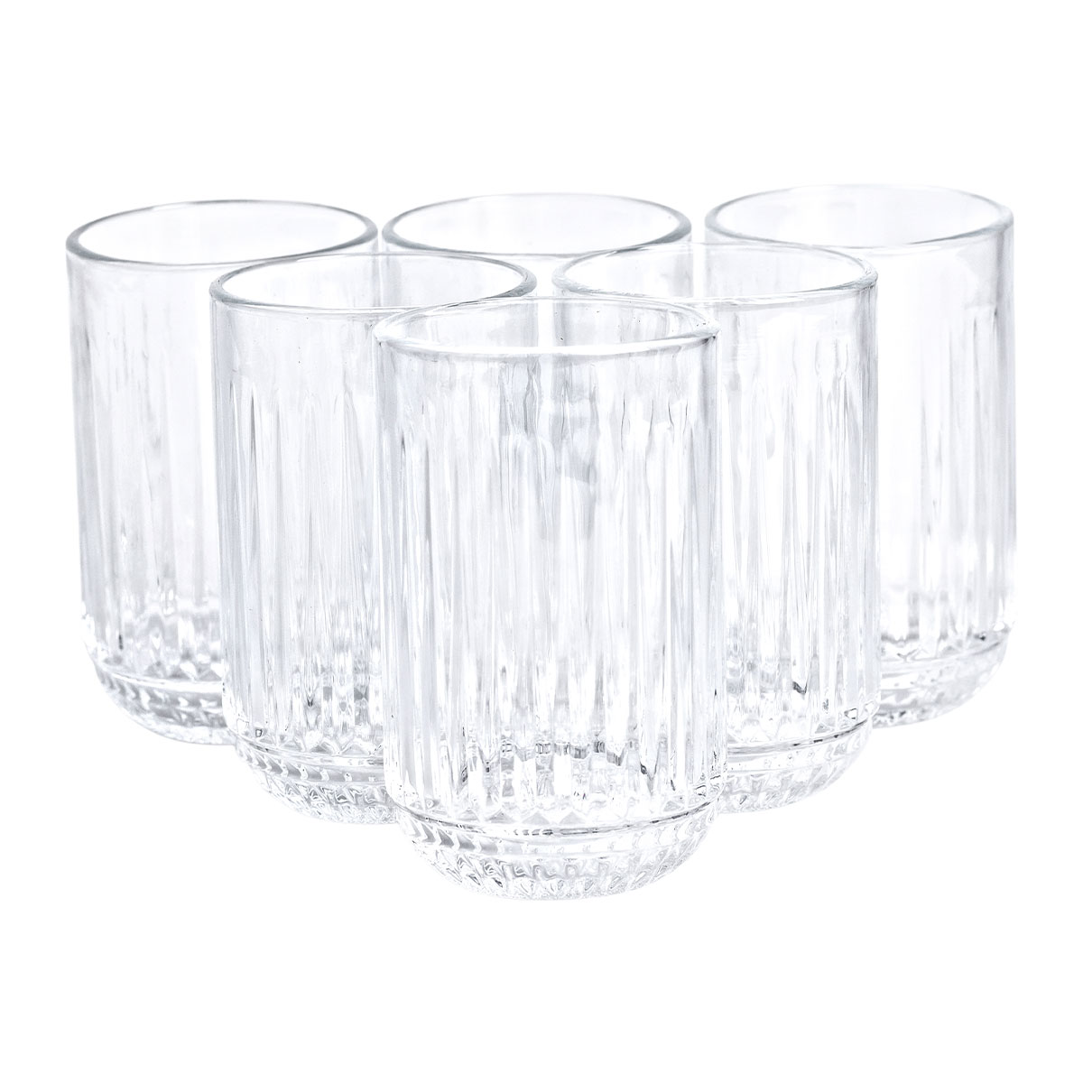 HPYH37_3 Набір склянок з товстого скла 6 шт скляні стакани 500 мл для холодних напоїв скляні стакани 500 мл HP-YH-37 - Зображення 1