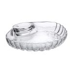 Блюдо сервірувальне для закусок із соусником 21х19х3 см скляне HP-YH-58 - Зображення 2