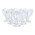 Набір креманок на ніжці 6 шт креманки скляні для десертів, морозива, желе набір 180 мл HP-YH-64 - Зображення 2