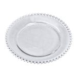 Тарілка десертна скляна Перлини 18,5 см HP-YH-65