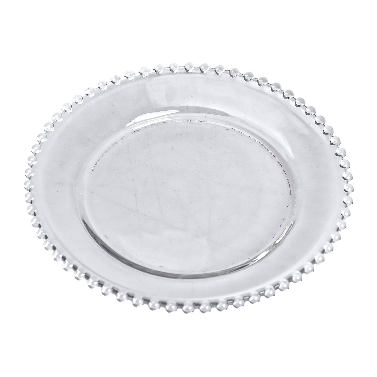 HPYH65_3 Тарілка десертна скляна Перлини 18,5 см HP-YH-65 - Зображення 1