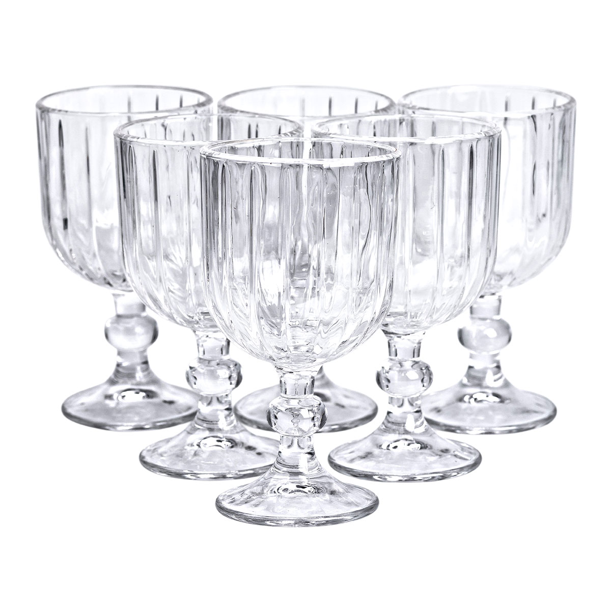 HPYH66_4 Набір келихів для вина 6 штук 400 мл скляні подарункові келихи на ніжці HP-YH-66 - Зображення 1