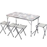 Набір складної меблів для кемпінгу стіл + 4 стільці набір меблів для пікніка туристичний JY-12060PL