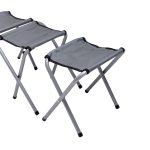 Розкладний стіл + 4 стільці кемпінговий набір для пікніка, риболовлі, відпочинку, туризму Сірий JY-12060G - Зображення 12