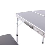 Комплект туристичний стіл + 2 лавки складні меблі Сірий Lugi JY-9060G - Зображення 4