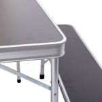 Комплект туристичний стіл + 2 лавки складні меблі Сірий Lugi JY-9060G - Зображення 6