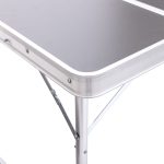 Комплект туристичний стіл + 2 лавки складні меблі Сірий Lugi JY-9060G - Зображення 8