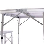 Комплект туристичний стіл + 2 лавки складні меблі Сірий Lugi JY-9060G - Зображення 12